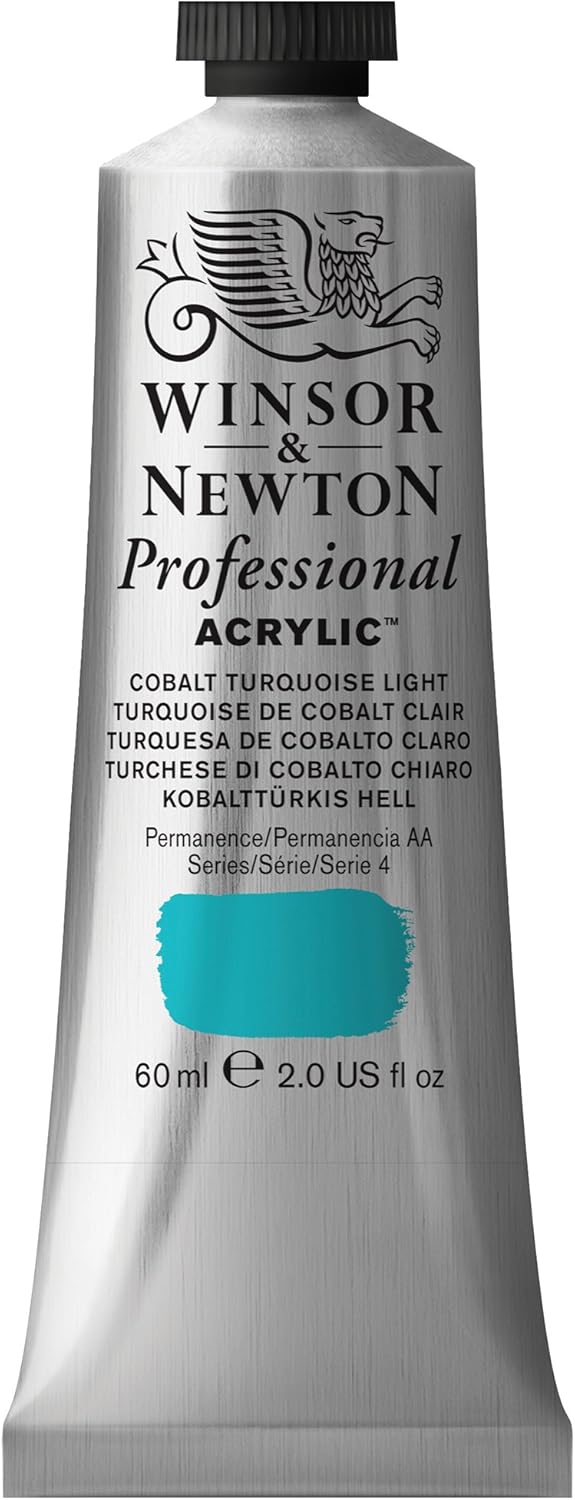 Winsor & Newton 2320191 Professional Acrylic Colour, Cobalt Turquoise Light, 60 ml (Pack of 1)