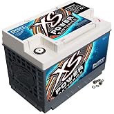 XS Power D4800 3000 Amp AGM Battery with M6 Terminal Hardware - Group 48 12 Volt 72Ah 950CA Deep Cycle AGM Powercell for Car Audio Systems and Performance Cars