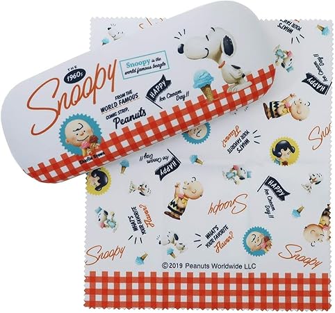 Amazon スヌーピー クロス付き メガネケース 眼鏡用品 アメリカンヴィンテージ Wh ピーナッツ おもちゃ雑貨 おもちゃ