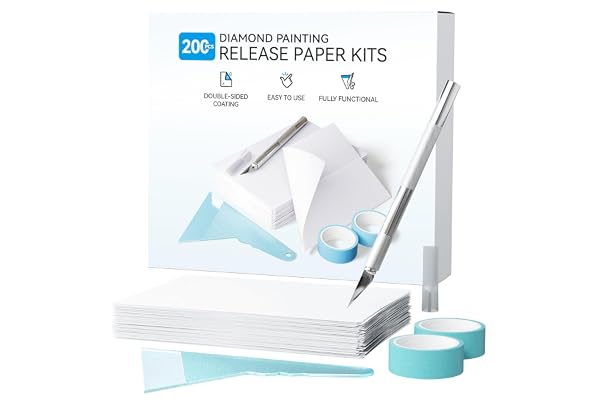 ARTDOT 200-Piece Release Paper for Diamond Painting Kits,Double-Sided Non-Stick Thickened Diamond Art Peinture Diamant Cover