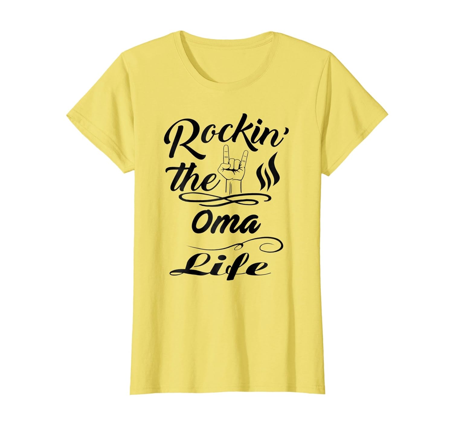 Womens Rockin the Oma Life T-shirt Grandparents Day Great Gift-anz