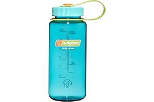 Nalgene Sustain Tritan BPA-Free Water Bottle Made with Material Derived From 50% Plastic Waste (using ISCC certified mass balance), 16 OZ, Wide Mouth, Cerulean