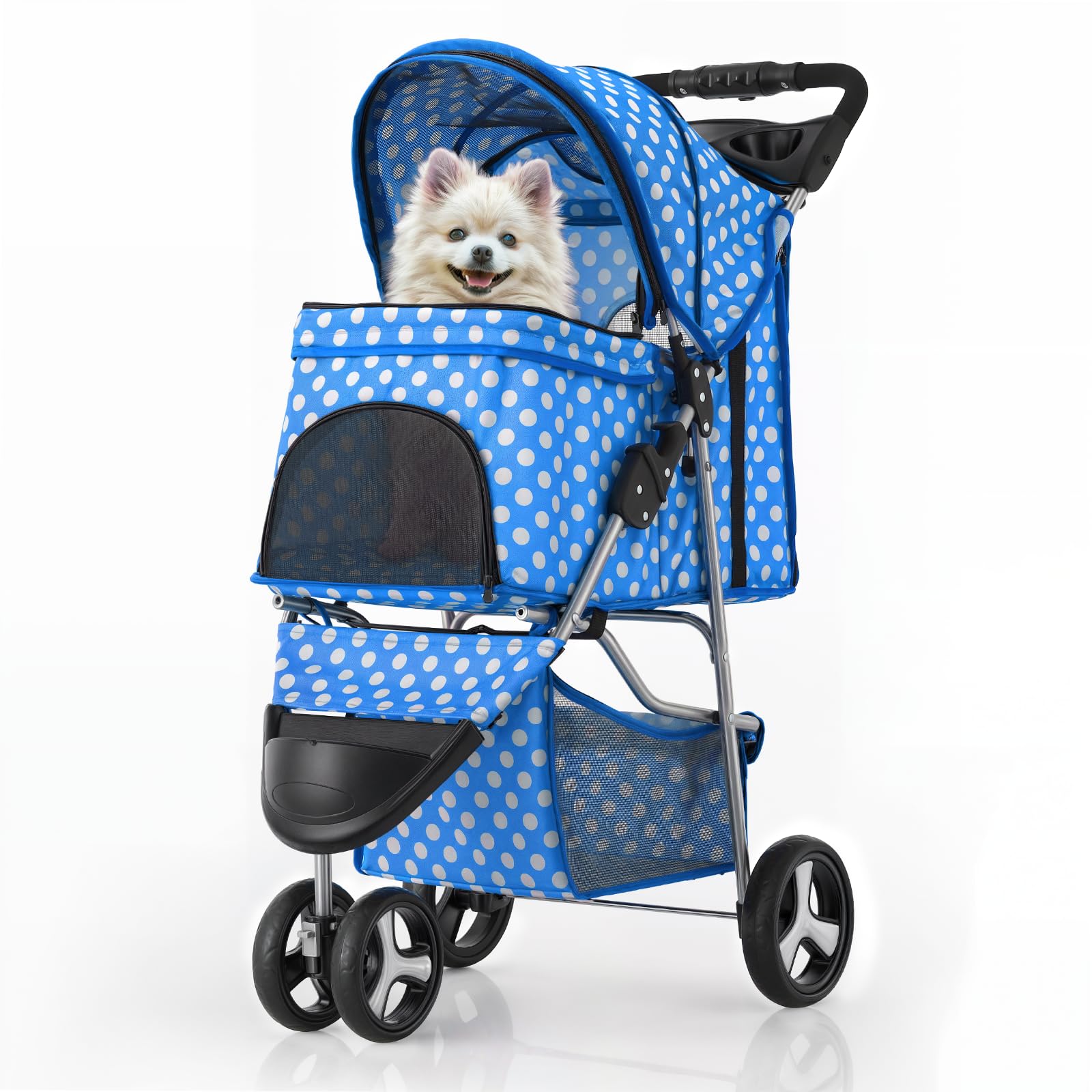MoNiBloom 3 Wheels Pet Dog Cat Stroller for Small
