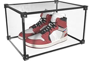 LANSCOERY Transparent Acrylic Shoe Box Magnetic Side Open Shoes Box Plastic Storage Shoe Box Sneaker Show Box Shoes Display B