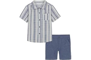 Calvin Klein boys 2pc Shirt Short Set