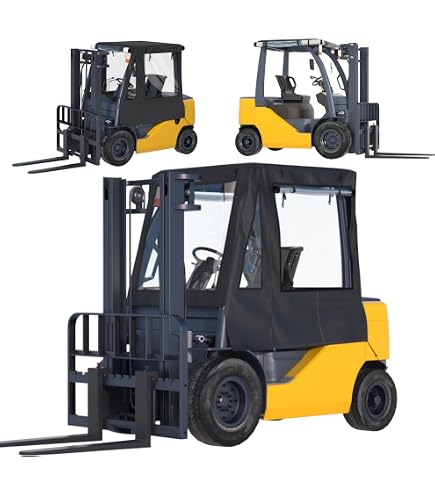 StaDry Heavy-Duty Forklift Cab Enclosure Cover - Clear Vinyl, Extra Long, Made In USA (Model UCXLA)