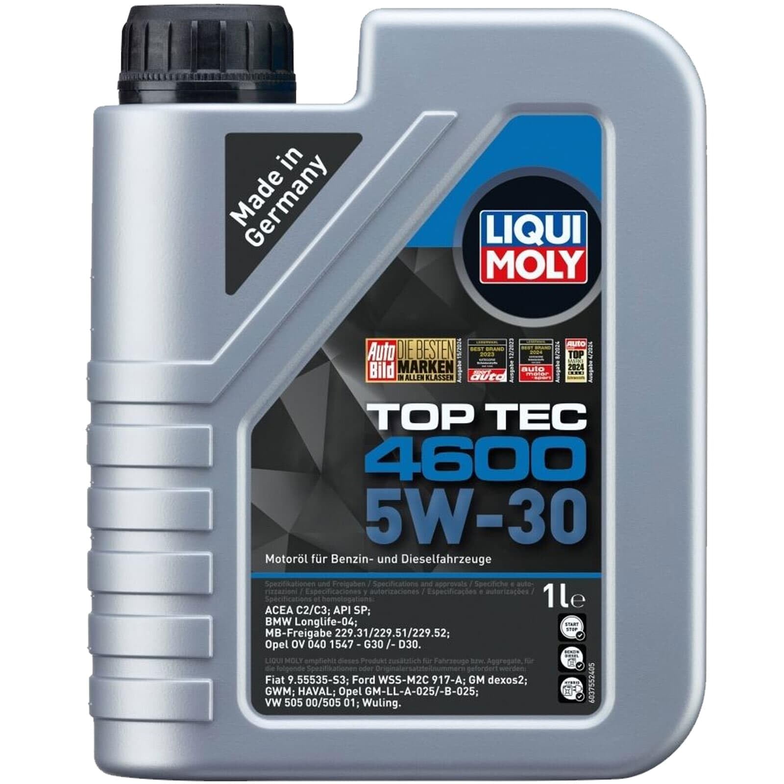Liqui Moly Top Tec 4600 5W-30 | 1 L | Synthesis Technology Engine Oil | Item No.: 3755