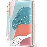 Aiawoxc Womens Wallet, RFID Wristlet Wallets for Women, Ladies Clutch Purses, Large Travel Card Holder with Phone Holder | RFID, for Women, Large, Travel, Card Holder, with Phone Holder