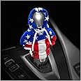 Sylvil Car Gear Shift Cover, Fashionable and Funny Car Gear Shift Hoodies Cover, Winter Warm Gear Shift Knob Cover Sweater Shirt (Flag Upper & Lower)