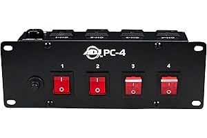 ADJ Products PC-4, AC Power Center, Central Power Control for DJ Booth or Light Show