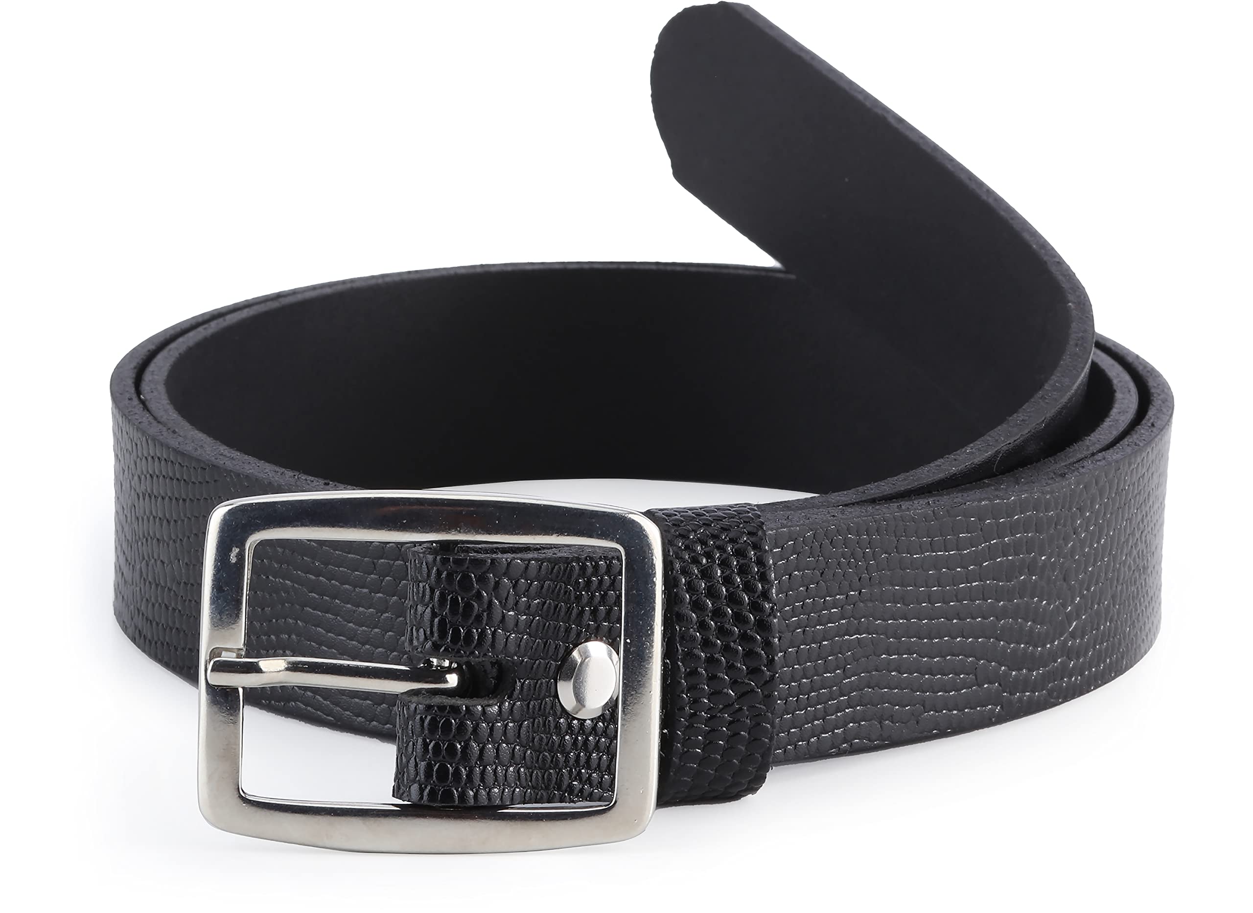 Merry Style Women's Leather Belt D41 (Black-3, 85 cm (Total length 100 cm))
