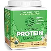 SUNWARRIOR Organic Classic Vanilla Protein, 375 GR