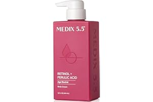 Medix 5.5 Retinol Body Lotion Firming Moisturizer | Crepey Skincare Treatment | Retinol Body Cream | Anti Aging Firming Cream For Women Targets Look Of Crepe Skin, Wrinkles, & Sagging Skin, 15 Fl Oz