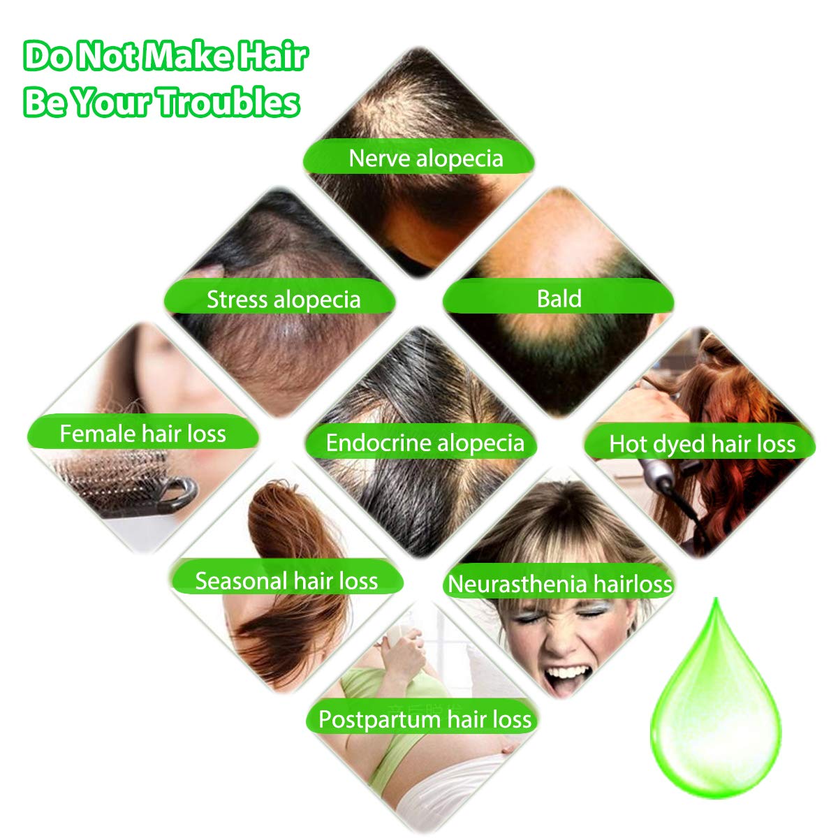 Healthy Hair Growth Essential Oil -Hair Serum Loss Treatment Thinning Therapy for Men Women Stronger Thicker Hair, Stimulate Hair Follicles to Stop Hair Loss, Regrow Hair, All Hair Type (50ml)