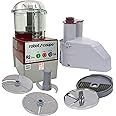 Robot Coupe R2CLRDICE Combination Food Processor with 3 Quart Bowl, Polycarbonate, Clear Bowl, 4 Discs, 120v,Gray/Red