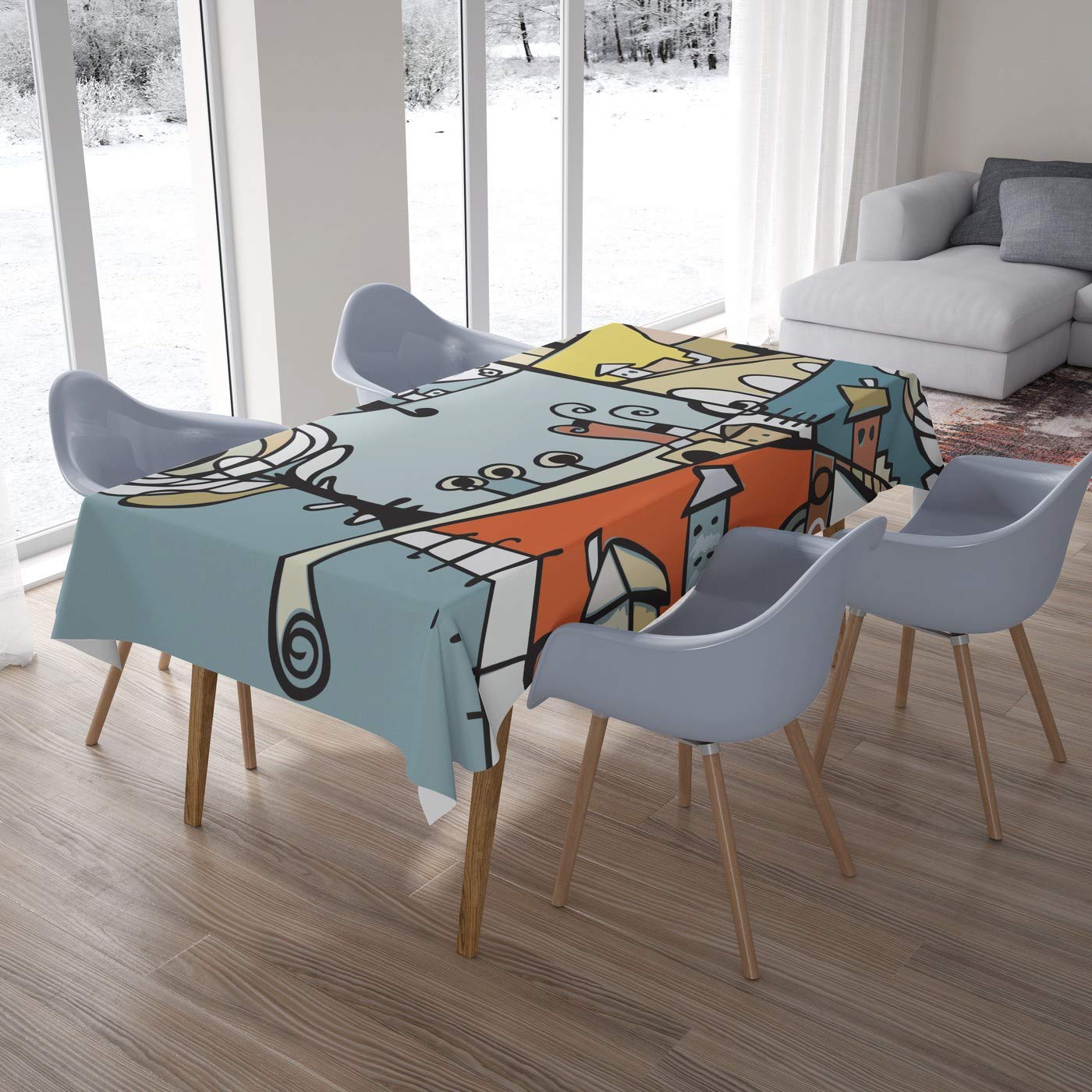 Bonamaison Kitchen Decoration, Tablecloth, 140cm x 200cm - Designed and Manufactured in Turkey