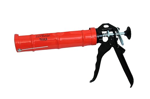 JON BHANDARI Steel Silicon Sealant Caulking Gun Heavy Duty Red, pack of 1pc