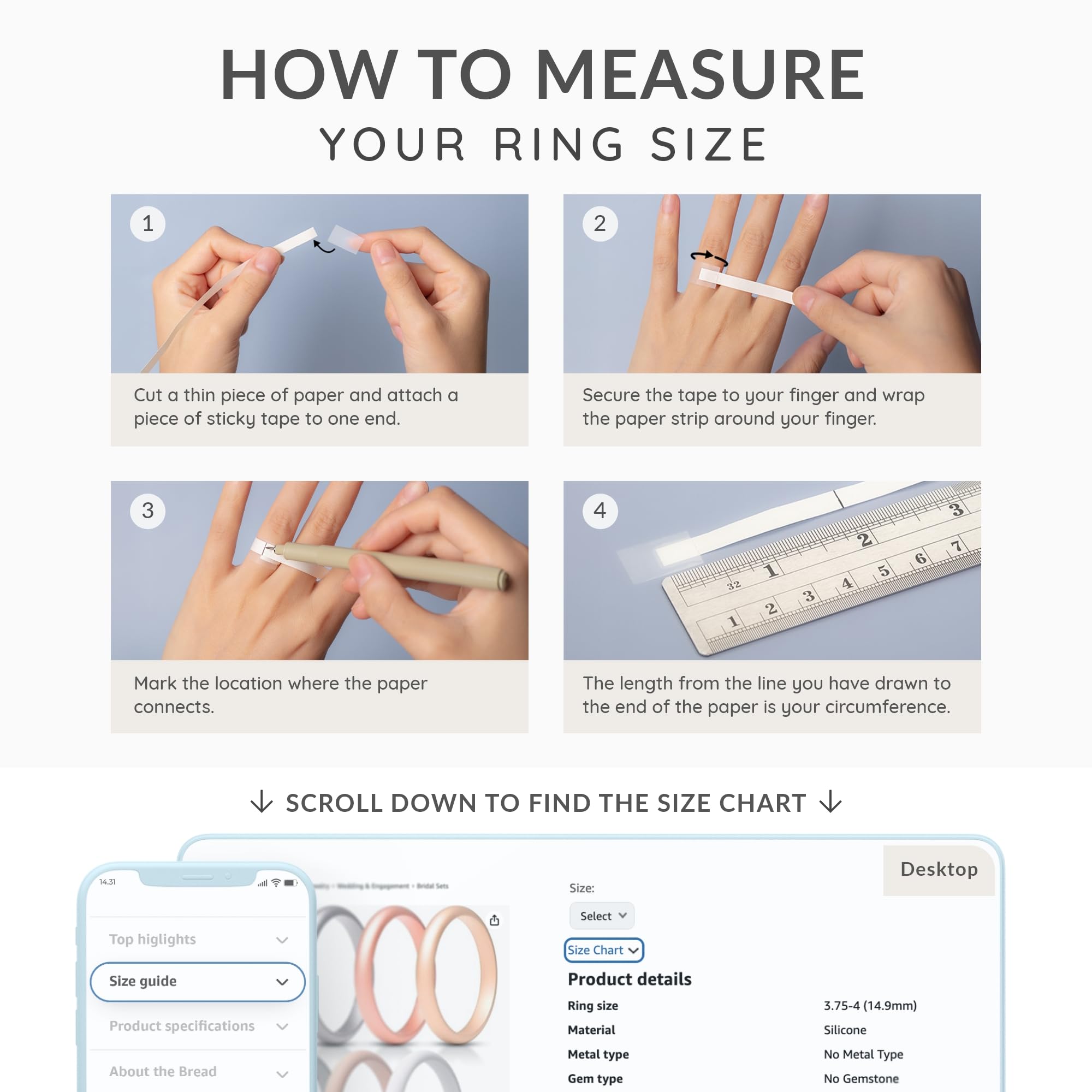 ThunderFit Women’s Silicone Thin and Stackable Ring Enhancers, Silicone Wedding Bands, 2.5mm Wide 2mm Thick, Variety Multipack 1-12