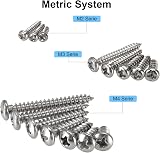 FandWay 304 Stainless Steel Self-Tapping Screws Set M2 M3 M4 Assortment 595Pcs view 4