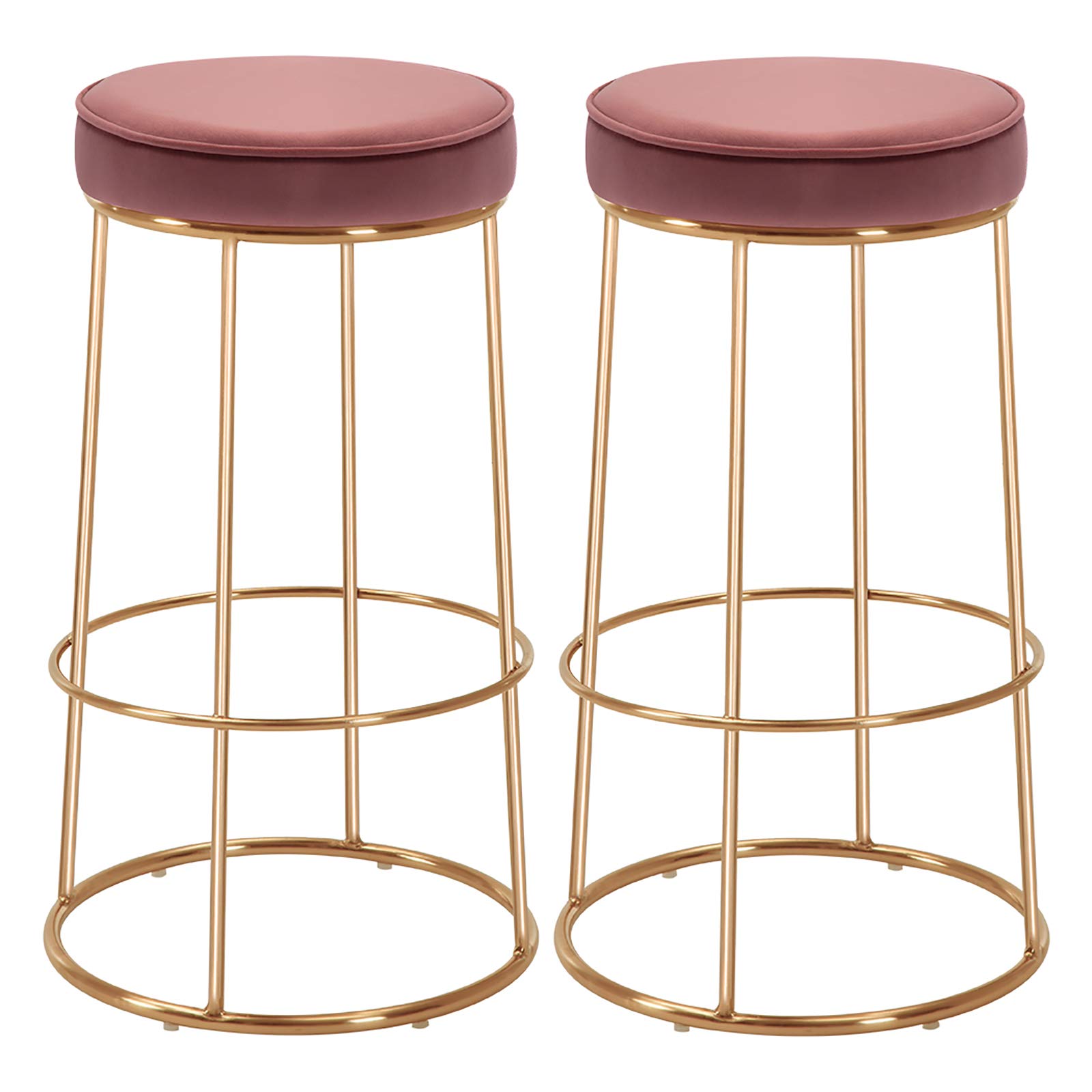 Buy Duhome Velvet Bar Stools Set of 2, Gold Bar Stool Kitchen Stool