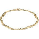 Barzel 18K Gold Plated Mesh Anklet For Women - Made In Brazil