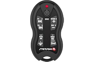 Stetsom SX2 - Universal Remote Control, Infrared, Long Range (1640 ft), 16 Functions, Learning Mode, Compatible with Car Audio Head Units, Home Devices and Video Equipment