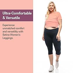 SATINA High Waisted Capri Leggings for Women