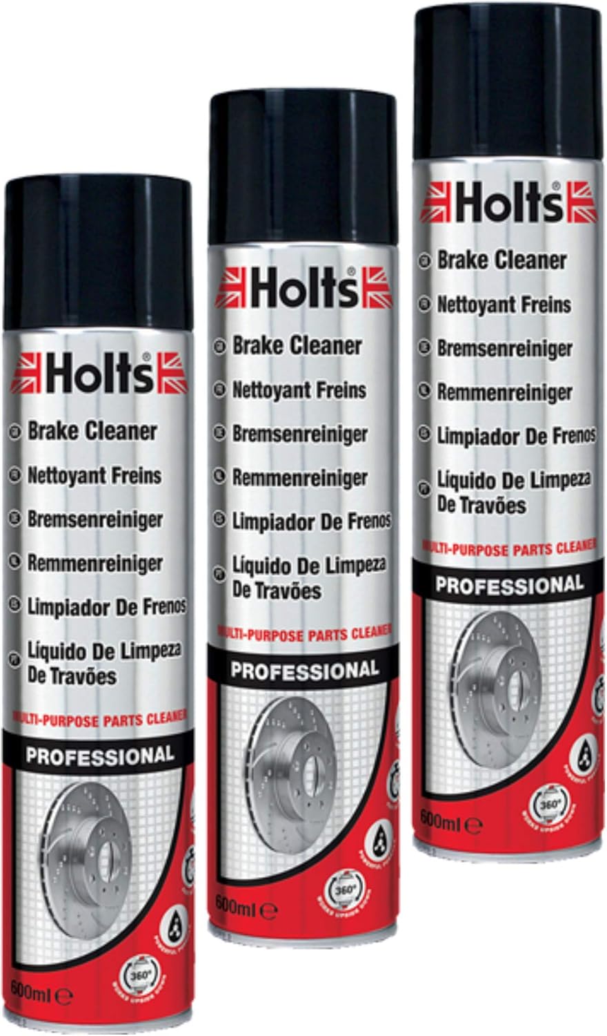 Holts 3X Brake Cleaner Spray Vehicle Parts Cleaner Maintenance Cleaning