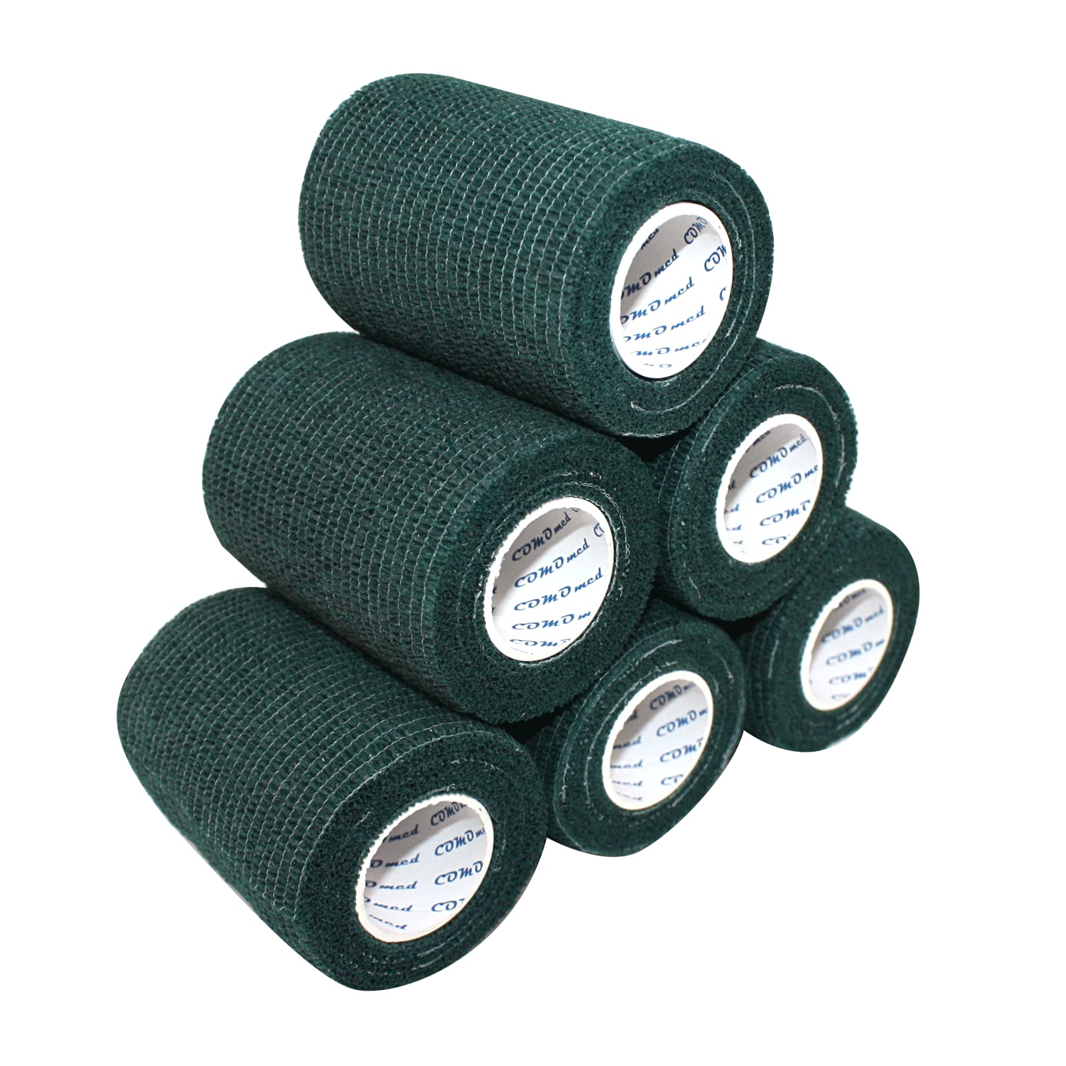 Comomed self-adhesive bandage / plaster roll, wrist bandage, for dogs / animals - elastic, dark green, 7.5 cm x 4.5 m.