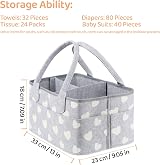 BOENFU Baby Diaper Caddy Nappy Organiser Nursery Storage 10 Pockets Detachable view 2