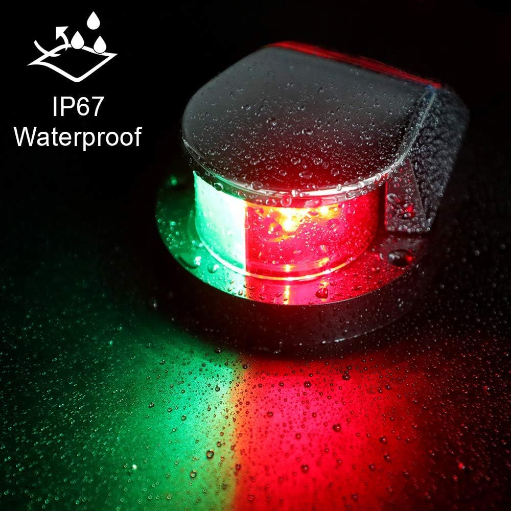 Obcursco Boat Navigation Light, Marine LED Navigation Light, Boat LED Bow Light. Ideal for Pontoon, Skiff, and Small Boat : Sports & Outdoors