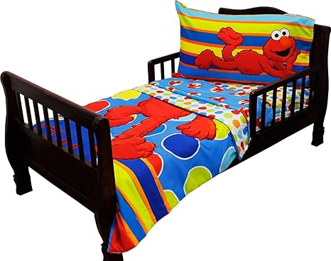 Buy Sesame Street Elmo 4 Piece Toddler Bed Set Online At Low