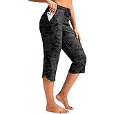 Pudolla Women's Swim Capris 18" Quick Dry UPF50+ Swimsuit Pants Long Board Shorts for Women with Pockets