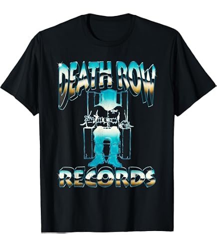 DEATH ROW RECORDS オフィシャルTシャツ Amazon.com: Official Death Row Records Brown Chrome Logo T-Shirt
