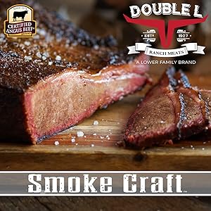 Beef Brisket by Double L Ranch Meats | Hickory Smoked and Sliced | Certified Angus Beef | 10 Lbs.