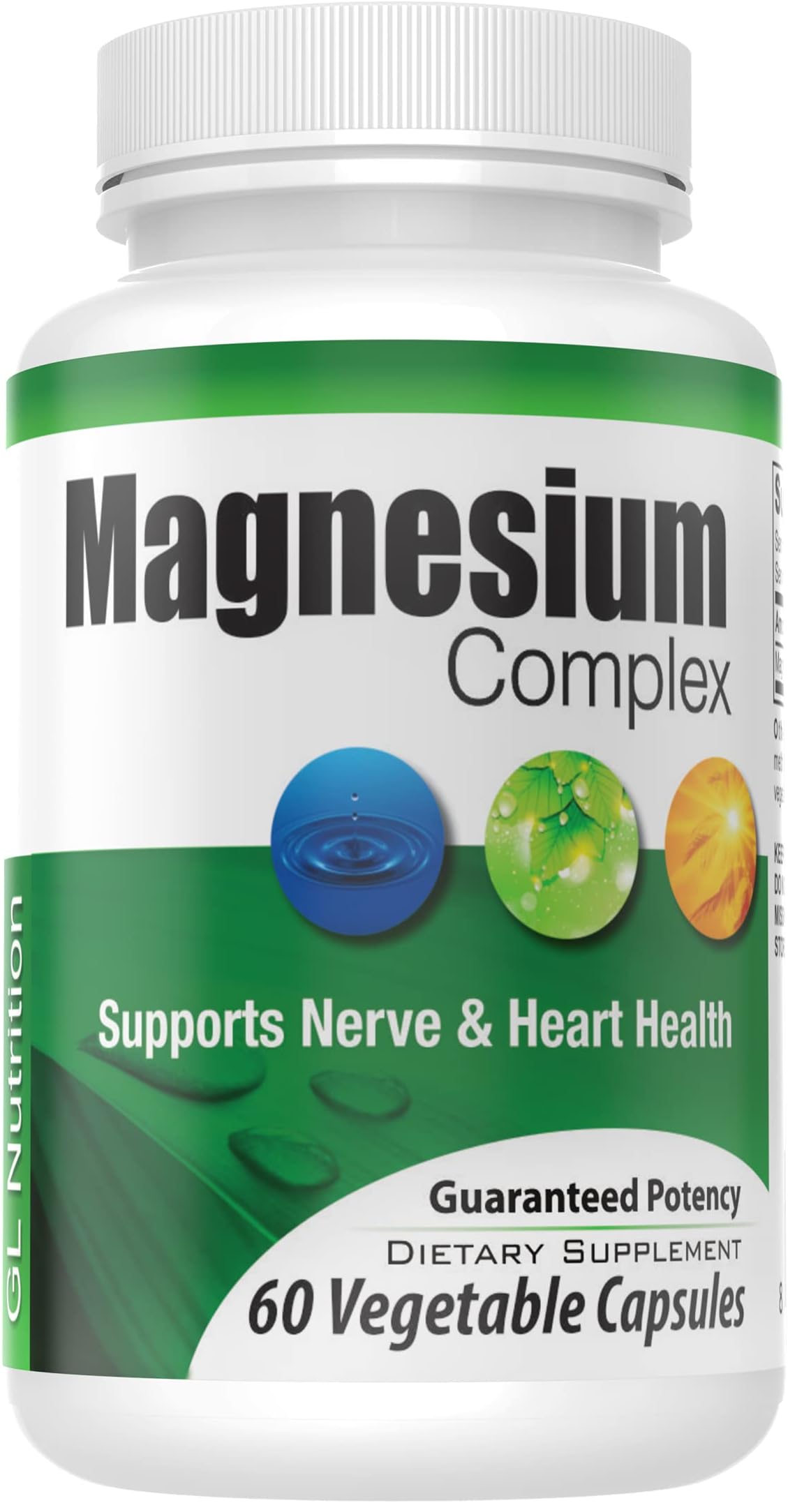 Magnesium Complex by GL Nutrition | Powerful Formula Containing 500MG of Magnesium Citrate & Magnesium Oxide | Reduces Muscle Soreness, Supports Nerve & Heart Health, Aids Relaxation & Sleep | 60 Caps