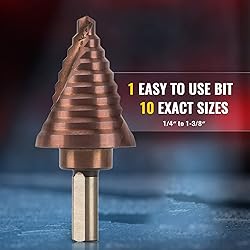ZELCAN Cobalt Added M35 Step Drill Bit, Spiral Step