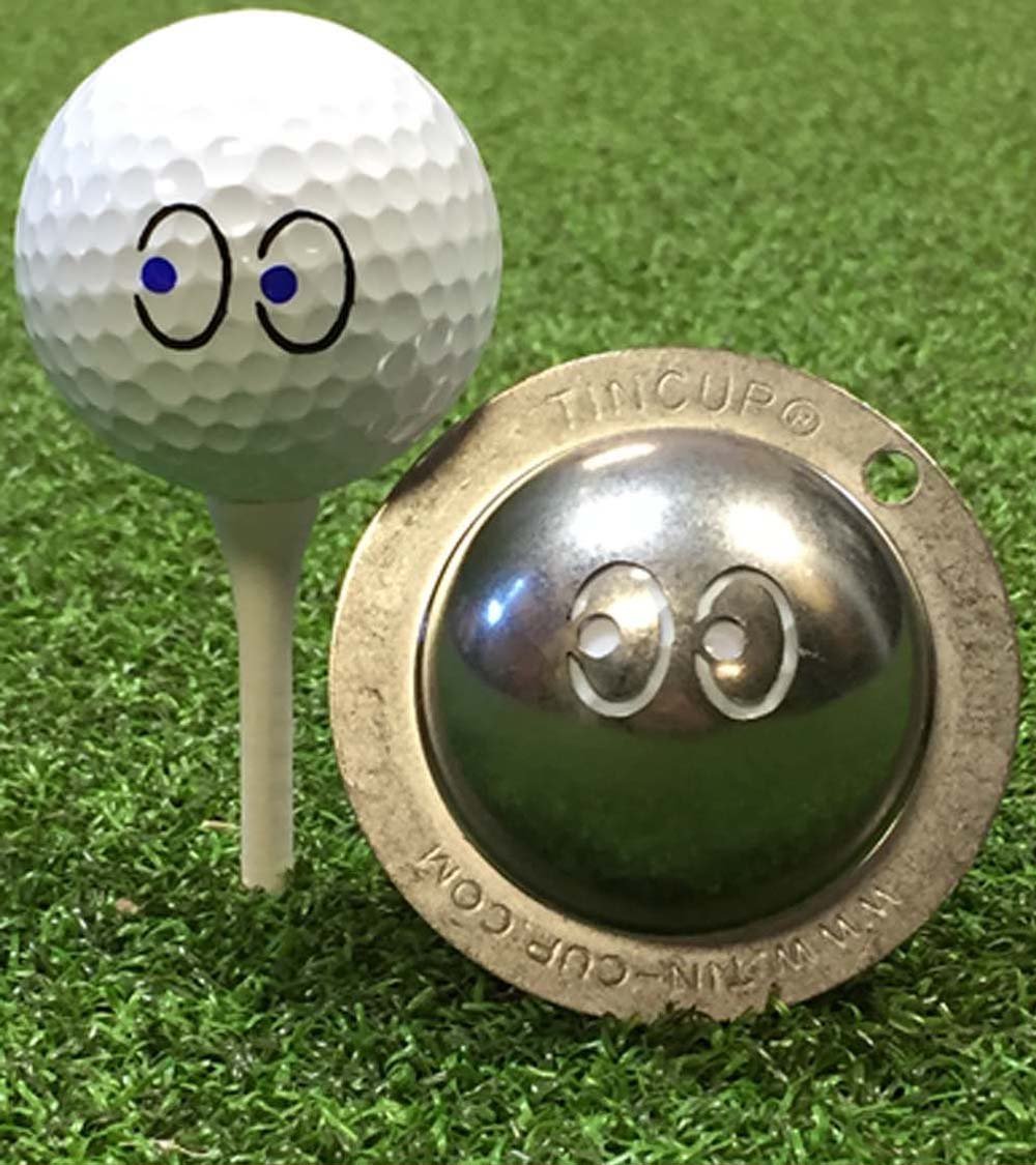 leyueyua Tin Cup Eyes on the Prize Golf Ball Custom Marker Alignment Tool