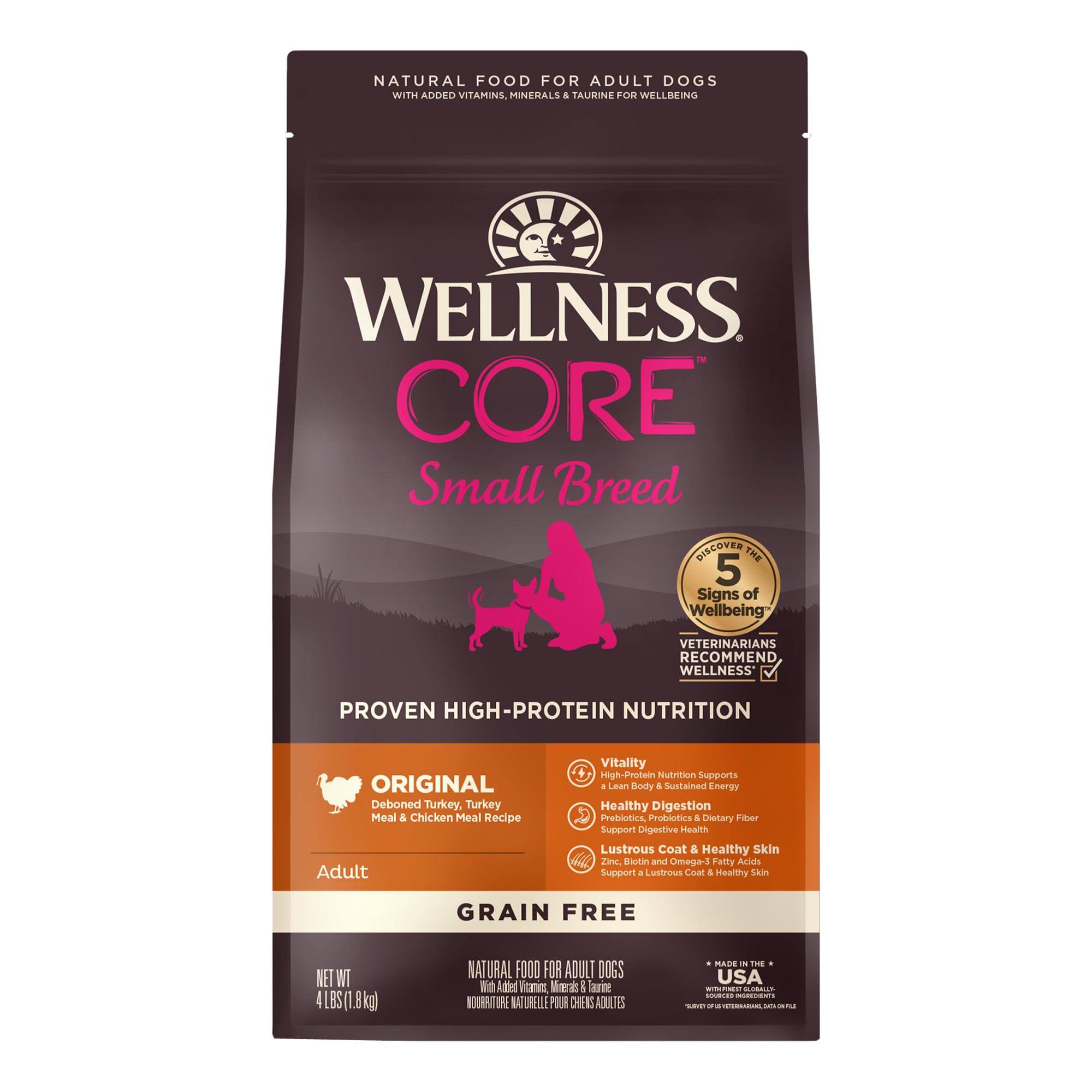 Wellness CORE Dry Dog Food, Small Breed, Grain-Free, High Protein