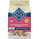 Blue Buffalo Life Protection Formula Adult Dry Dog Food, Helps Build and Maintain Strong Muscles, Made with Natural Ingredients, Salmon & Brown Rice Recipe, 5-lb. Bag
