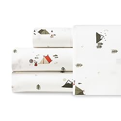 Eddie Bauer - Twin Sheet Set, Cotton Percale Bed