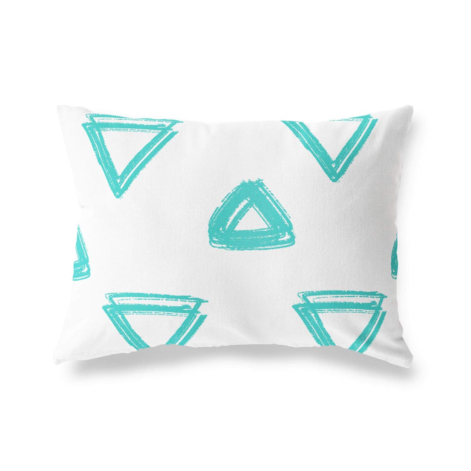 BonaMaison Decorative Cushion Cover, Turquoise-White Throw Pillow Covers, Home Decorative Pillowcases for Livingroom, Sofa, Bedroom, Size: 45X60 Cm - Designed and Manufactured in Turkey
