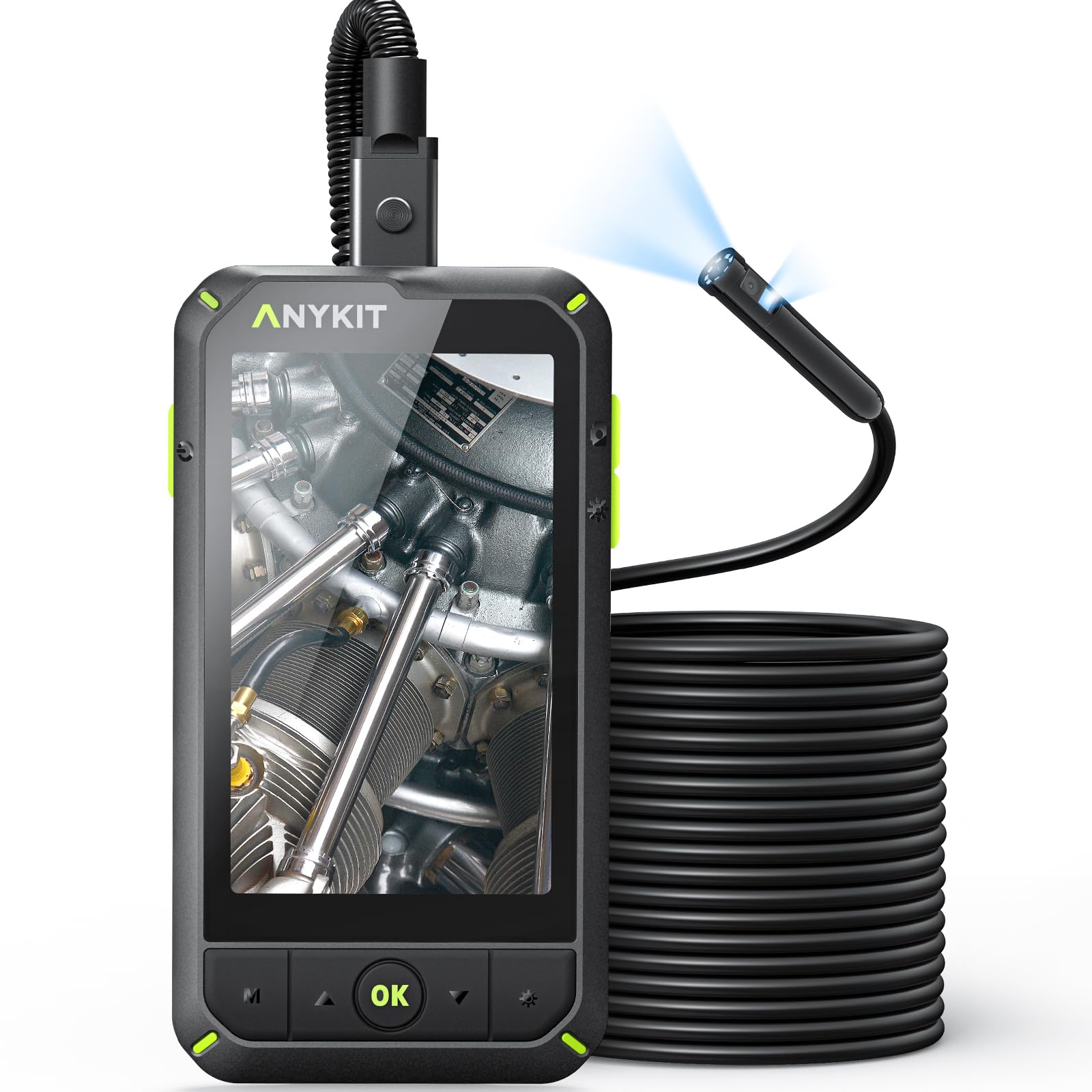 Anykit Dual Lens Borescope,1080P Industrial