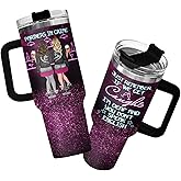 34HD Partners in Crime Tumbler with Handle and Straw, 40oz Stainless Steel Bestie Drinking Cup, BFF Coffee Mug, Best Friends Gifts for Birthday Christmas, Funny Friends Gift Ideas for Women