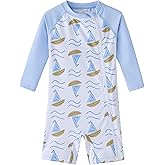 UMELOK Baby Boy Swimsuit Full Zipper Toddler Bathing Suit UPF 50+ Sun Protection One Piece Rashguard Swim Suit