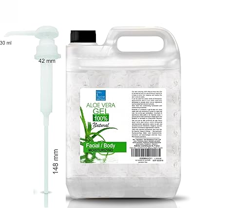 100% All Natural Aloe Vera Gel Concentrate for Face, Hair And Body 2000 ml