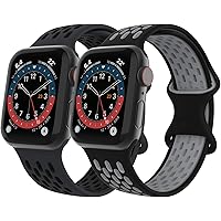 iGK Compatible Apple Watch Band 38mm 40mm 42mm 44mm Wristbands Women Men, Soft Silicone Sport Replacement Strap…