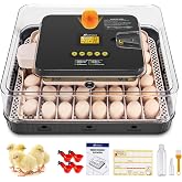 Sailnovo 56 Egg Incubator for Hatching Eggs with Automatic Egg Turning Gray | Auto Humidification, Stable Temperature Control, Built-in Candler, View Window, Alert System for Lab School Farm