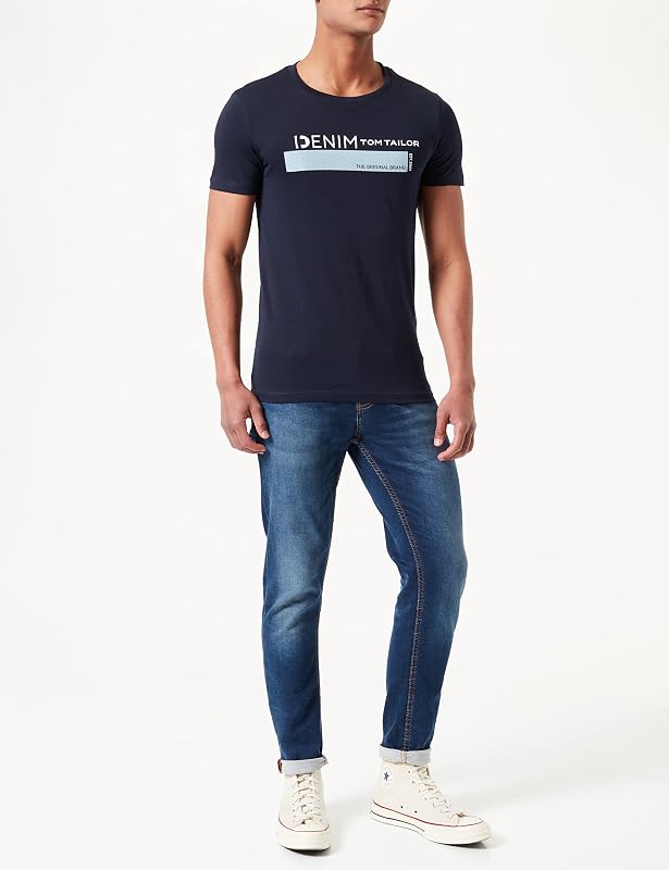 Hommes T-shirt avec logo imprimé 1030693, 10668 - Sky Captain Blue, L