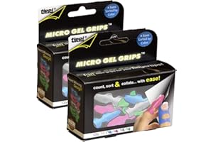 LEE PRODUCTS CO. Lee Tippi Micro Gel Fingertip Grips - Assorted Sizes - 10 Pack (61410) -2 Pack